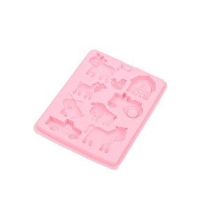 Cute Animal Shaped Silicone Baking Mold Pink Flexible Reusable Food Safe Heat Resisting For Cake Chocolate <b>Gummy</b> <b>Candy</b> Molds - Product Image 1