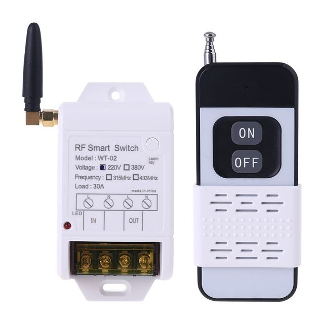 AC220V 1 Channel 315MHZ  433MHz Water Pump Universal Wireless Relay RF Mini Remote Controller Receiver Switch  30A Relay