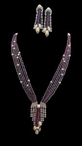 Collier pendentif publicitaire le plus vendu avec long collier de perles hydro, ensemble assorti aux couleurs, pour mariage, avec boucles d'oreilles - Product Image 4