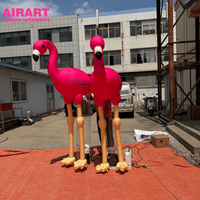 Statues de flamants roses pour idées de fêtes, ballon gonflable mascotte flamant rose pour fête à thème zoo