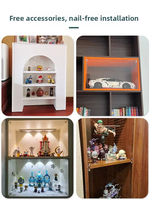 Étagère de présentation transparente en PMMA acrylique, anti-poussière, polie, sans perçage, avec couvercle personnalisé pour armoire ou étagère ouverte