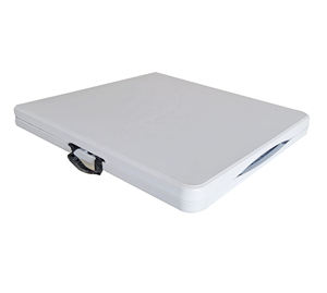 Mesa de picnic plegable para acampar fácil de <span class=keywords><strong>llevar</strong></span>, <span class=keywords><strong>Maleta</strong></span> de plástico para exteriores de 6 pies, mesa blanca de comedor plegable - Product Image 1