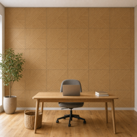 Panneau acoustique en feutre polyester, panneau mural décoratif insonorisant pour la réduction du bruit intérieur