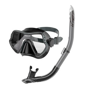 Masque de plongée, ensemble de tuba, verre trempé à deux fenêtres, anti-buée, réglable, pour la plongée en apnée, sports nautiques, adultes, universel - Product Image 4