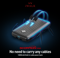Batería Externa Portátil Delgada de Estilo Ejecutivo Scorpion Pro de 10000 mAh de Alta Capacidad con Cable Integrado y Carga Rápida de 22.5W/30W
