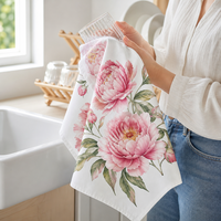 HOSHOM Essuie-vaisselle doux et absorbant en coton, torchons en toile de coton pour la cuisine domestique et l'essuyage quotidien