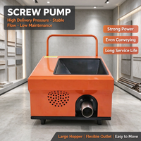 Pompe à béton mobile mini la plus populaire, machine de transfert de mortier électrique portable pour les travaux de plâtrage sur chantier