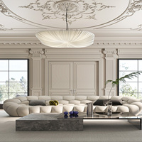 Moulures de plafond en polyuréthane sculptées de style rococo Everwall, corniche de luxe pour projet de villa haut de gamme