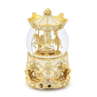 Nouveau produit Noël 2025 150MM Merry-Go-Round Globe d'eau musical pour Noël