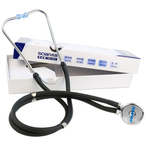 Estetoscopio profesional Sean, tubo de aleación de zinc de un solo cabezal para adultos y niños, dispositivo médico negro - Product Image 5