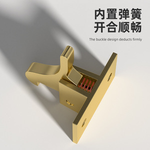 Loquet de fenêtre en laiton Tianlin, pêne papillon, montage en surface, style chinois, serrure de sécurité - Product Image 5