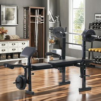 Équipement de fitness réglable pour la salle de sport, barre multifonctionnelle pour la musculation, rack de musculation pliable, banc de musculation, banc pour haltères