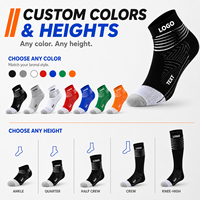 Chaussettes de sport athlétiques personnalisables avec votre logo, respirantes, anti-humidité, chaussettes courtes en coton tricoté pour la gym, la course et le fitness