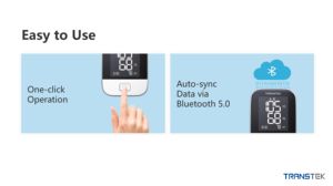 Monitor de presión <span class=keywords><strong>arterial</strong></span> eléctrico Bluetooth ambulatorio esfigmomanómetro de plástico duradero para monitoreo remoto de telesalud - Product Image 2