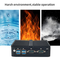 Sistema Barebone Celeron J1900 Dual RS232 Quad Core Industrial Económico con Win10 Linux y WLAN, PC Industrial
