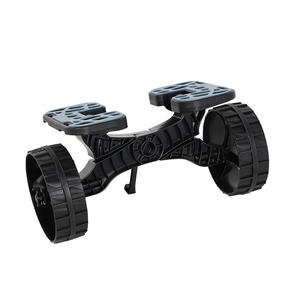 Fabrication prête à expédier Chariot de kayak gris sans assemblage d'outils Roues sans crevaison Chariot de chariot de canoë portable durable avec sangle - Product Image 4