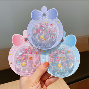 Pulsera de Cuentas Creativa para Niñas, Adhesivos de Resina con Diseño de Princesa y Dibujos Animados para Uñas, Adhesivos Tridimensionales Lindos para Dedos de Bebés - Product Image 1