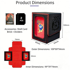 Caja de Cartas Premium de Cuero PU con Ventana Transparente para MTG EDH, Yu-Gi-Oh, One Piece TCG, Estuche de Almacenamiento para +100 Cartas - Product Image 2