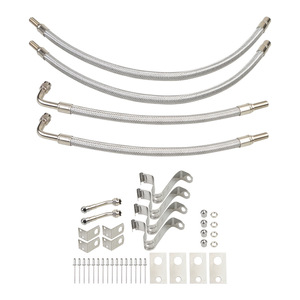 Kit de extensión de vástago trenzado de acero inoxidable de 26.8cm y 39.2cm para válvulas de neumático de rueda doble, reparación y reemplazo universal para neumáticos sólidos - Product Image 2