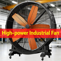 Ventilateur industriel mobile sur pied de 1,1 m (43,3 pouces) avec débit d'air de 23 000 m³/h, refroidissement longue distance de 50 m pour atelier et entrepôt