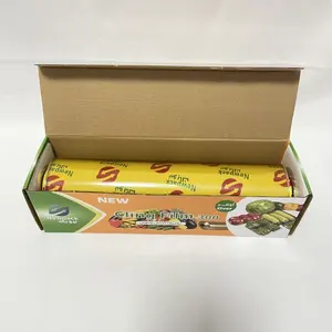 Factory Wholesale Price Slide Cutter Strech Best Fresh Food Wrap Transparent Pvc Cling Film
