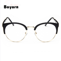 Lunettes de vue oeil de chat cadre lunettes transparentes demi cadres Vintage lunettes optiques femmes lunettes myope