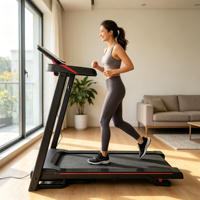 Tapis roulant multifonctionnel pour la maison, machine de course électrique avec écran LCD, inclinaison réglable, équipement de fitness