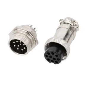 GX16-9pinMetal Aviation Connector GX12 GX16 GX20 Male And Female 2---10Pin Round Electric Automotive Connector