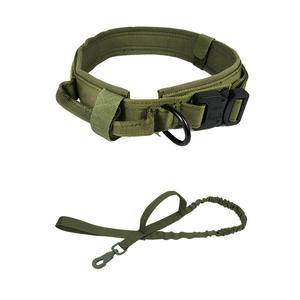 Collar y correa de perro táctico para mascotas, collar de cuello de nailon para exteriores, juego de cuerda de tracción para perros, grande y mediano - Product Image 5