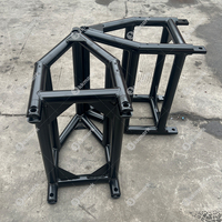 Bloc de charnière d'extrémité de fourche en aluminium 6082-T6 haute résistance, homologué TUV, avec plaque de base à angle réglable pour structure de passerelle