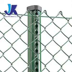 PVC-Coated Diamond Mesh Chain Link Fence 2 Meters Tall Galvanized For Poultry Farm Park Security Steel Frame Wire Gate Use