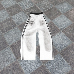 Pantalones Deportivos de Pierna Ancha con Doble Cintura Personalizados para Hombre, Ropa Deportiva a Rayas con Logotipo Personalizado para Uso Casual Masculino - Product Image 2