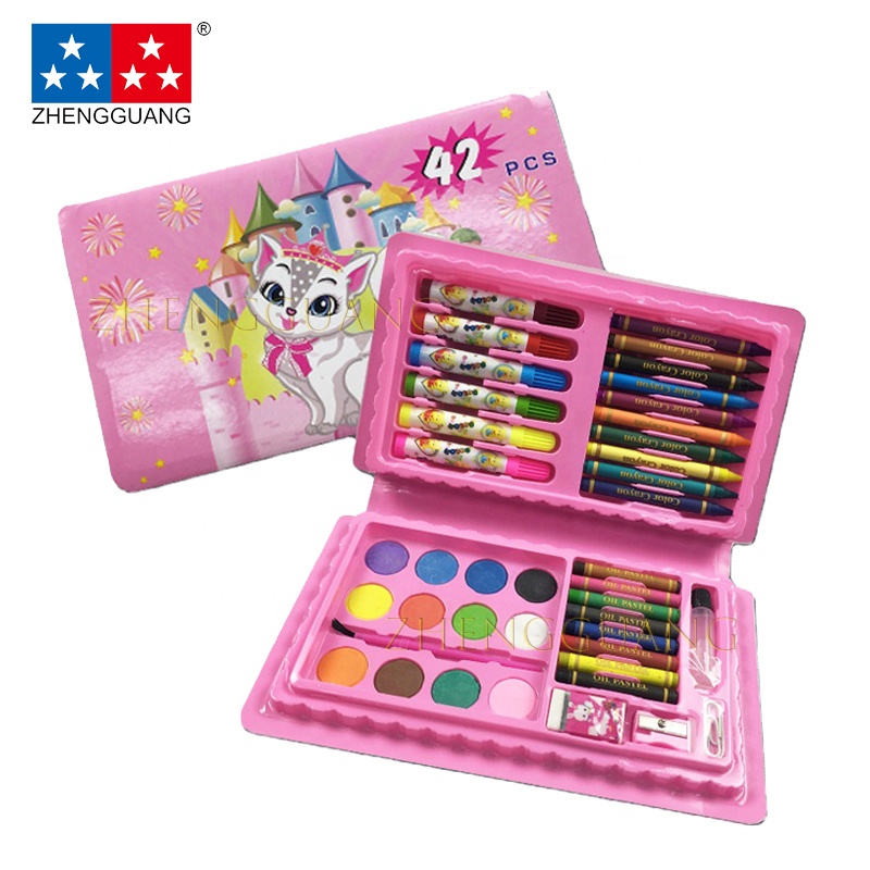 Zhengguang 42PCS живопись инструмент для рисования художественные принадлежности Канцелярский набор для детей Наборы для творчества