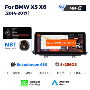 Snapdragon Android 13 Màn Hình Xe-Chơi Máy Nghe Nhạc Âm Thanh Stereo Cho BMW X5 F15 X6 F16 2014-2019 Với Robot Bằng Giọng Nói Đài Phát Thanh Xe Hơi Âm Thanh - Product Image 4