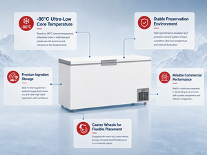 <span class=keywords><strong>Congelatore</strong></span> <span class=keywords><strong>a</strong></span> <span class=keywords><strong>pozzetto</strong></span> commerciale con controllo della temperatura ultra-bassa da -80 <span class=keywords><strong>a</strong></span> 0°C, sbrinamento manuale, raffreddamento diretto, 1 porta, 220V, prezzo competitivo - Product Image 2