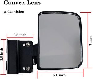 Espejos Retrovisores Laterales Plegables para Carrito de <span class=keywords><strong>Golf</strong></span>, Sin Necesidad de Perforación, Compatibles con Club Car EZGO Yamaha - Product Image 6