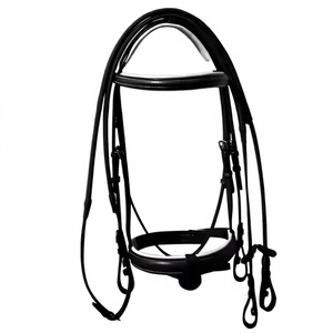 Horse Bridle with Crystal Browband Padded English Headstall Leather Handmade Durable <b>Equestrian</b> Riding Tack Professional - Product Image 4