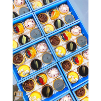 Boîte en papier personnalisée pour mini-cupcakes de boulangerie, emballage individuel, pour thé de l'après-midi, tartelettes aux œufs, avec inserts, boîte à muffins au chocolat (6, 9, 10 pièces)