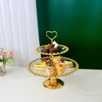 Kuchenständer Esstisch-Dekoration Dekorativer Kuchenhalter Dessert-Servierplatte für Innenpartys Speisen-Serviertablett