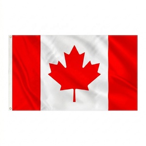OEMODM Bandera de Canadá de 3x5 pies, poliéster resistente con ojales, Drapeau Du Canada, Bandera Nacional con Hoja de Arce para Decoración de Eventos Deportivos 2026 - Product Image 1