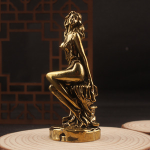 Estatua de Diosa, Escultura de Latón, Figura Decorativa para Mesa, Adorno para Hogar u Oficina, Estilo Occidental Clásico, 1 Pieza - Product Image 2