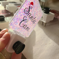 Petit objectif d'appareil photo en acrylique avec grand angle et macro pour ornements Santa Cam