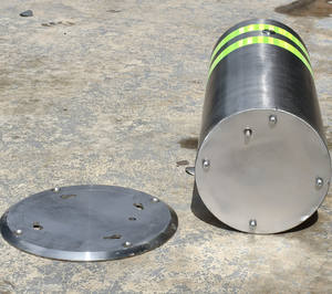 304 acciaio inox ingegnere grado acqua riflettente riempibile con la luce palo verticale dissuasore traffico barriera di sicurezza stradale - Product Image 2