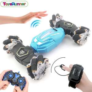 Coche de juguete teledirigido con control por gestos de mano, todoterreno, 4x4, de doble cara, para acrobacias y drift, con giro 360° - Product Image 2