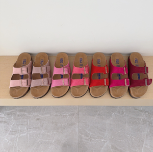 Sandales Birks classiques à double bride avec <span class=keywords><strong>semelle</strong></span> intérieure en liège et latex, en daim, unisexe, douces et confortables, pantoufles Birks - Product Image 4