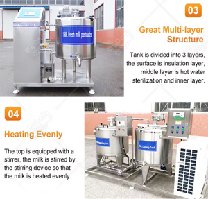 Tự Động 100 Lít Pasteurizer Sữa Nhỏ Nhà Máy Quá Trình Mini Nước Trái Cây Máy Khử trùng - Product Image 6