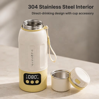 Mug Pintar Termostatik Nirkabel Elektronik OEM/ODM, Bahan Stainless Steel 304, Kapasitas 500ml, Daya Tahan 12-24 Jam, Untuk Rumah
