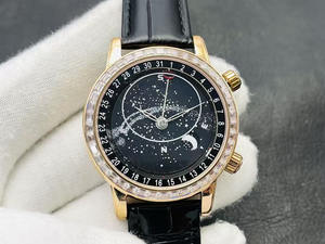 Reloj Clásico Elegante de Lujo, Estilo Cielo Estrellado, Edición Limitada, Movimiento en Forma de Corazón, Cristal de Vidrio, Ventana de Esfera con Indicador - Product Image 2