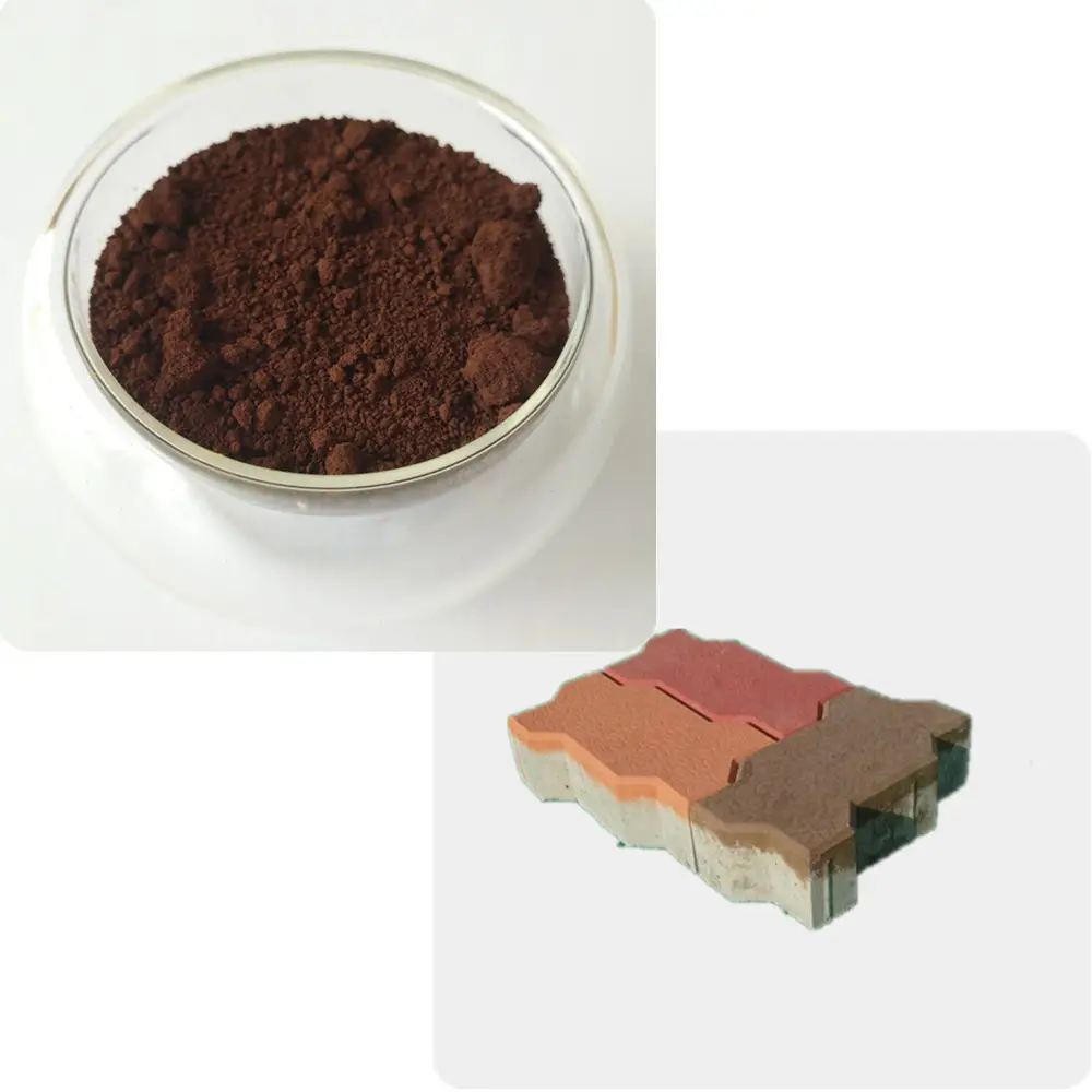 Sintético de óxido de hierro marrón 610 de 663 pigmento del 686 en bloque de La pavimentadora