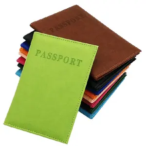 Двойной держатель для паспорта из искусственной кожи с индивидуальным логотипом, милая Женская Обложка для паспорта для мужчин, оптовая продажа
